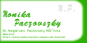 monika paczovszky business card